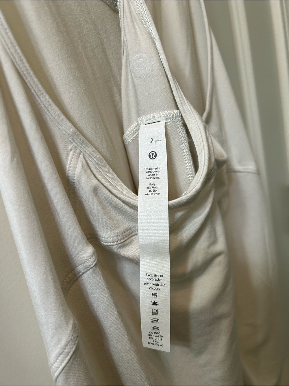 lululemon athletica Cream/Off-White Tank Top